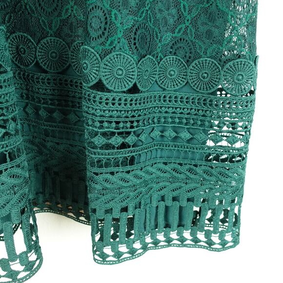 Asos Dress Womens SZ 14 Holiday Party Lace Fairy Whimsical Wedding Guest Modest - Picture 2 of 9